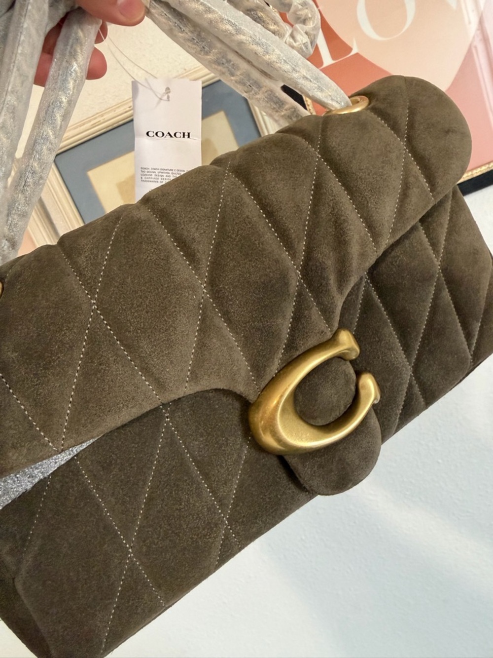 NWT Coach Tabby Shoulder Bag 26 in Olive - Picture 10 of 13